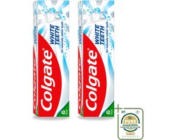Colgate 2 x – Tandpasta – White Teeth – 75 ml - Wittere Tanden - Tandenborstel - Mondverzorging - Tandpasta - Tanden Reinigen