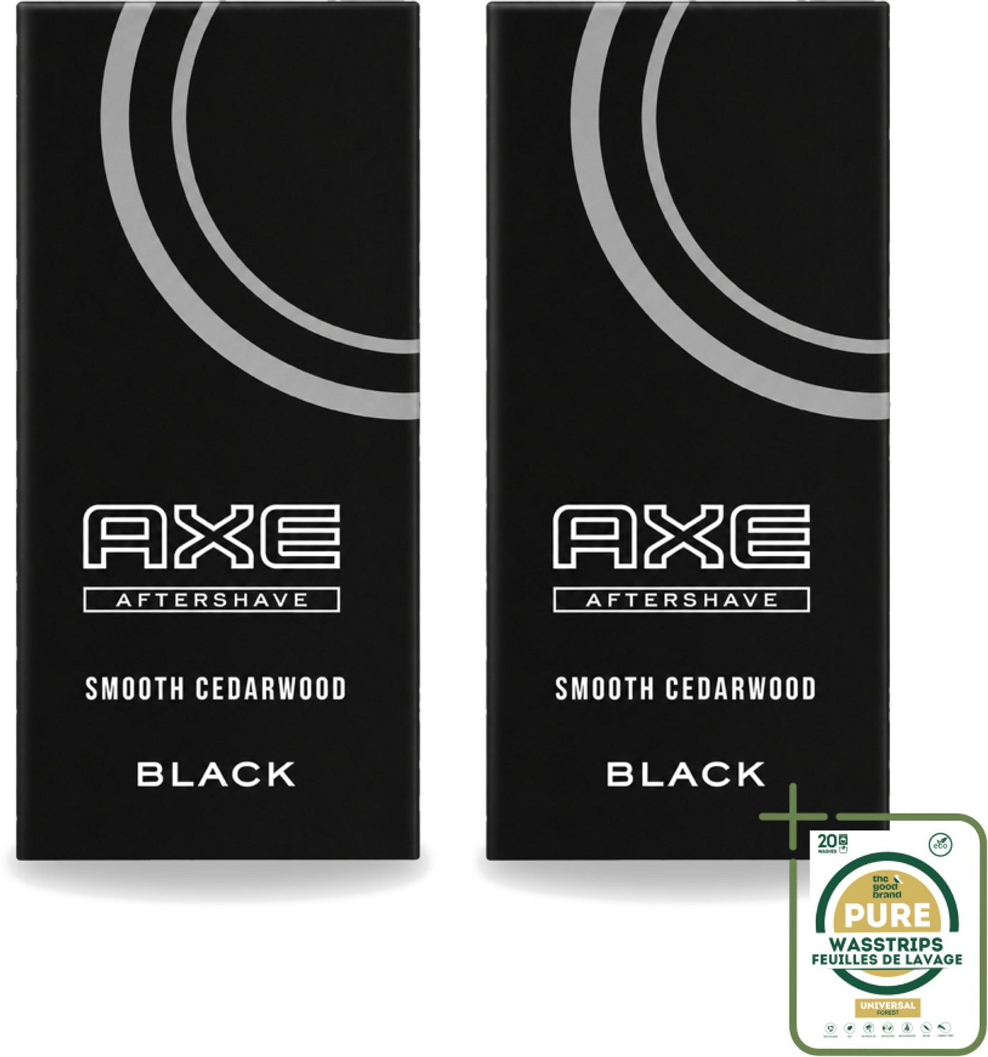 2 x Axe – Aftershave – Black – 100 ml - Wasstrips - Aftershave - Aftershave Black - Aftershave Voor Mannen - Huidverzorging Na Scheren - Kalmerende Aftershave