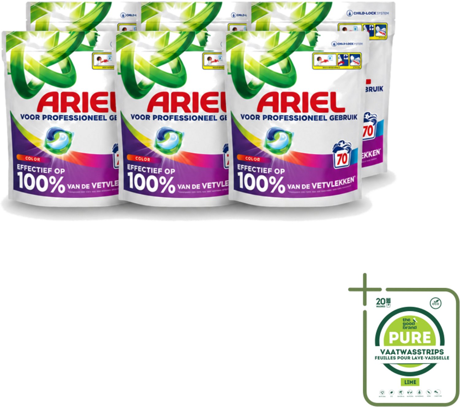 6 x Ariel – Wasmiddel Pods – All-in-1 Color – Kleurbehoud – 70 wasbeurten - Grootverpakking - Vaatwasstrips - Kleurbescherming - Wasmiddel - Wasbeurt - Wasmachine - Vlekverwijdering