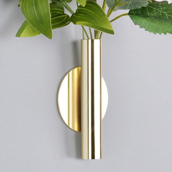 3stuks Wandbloempot Gouden Muurplant Hanger Ruimtebesparende Decoratie Voor Binnen Buiten Voor Planten Bloemen Eenvoudig Te Bevestigen Zonder Boren — afbeelding 4