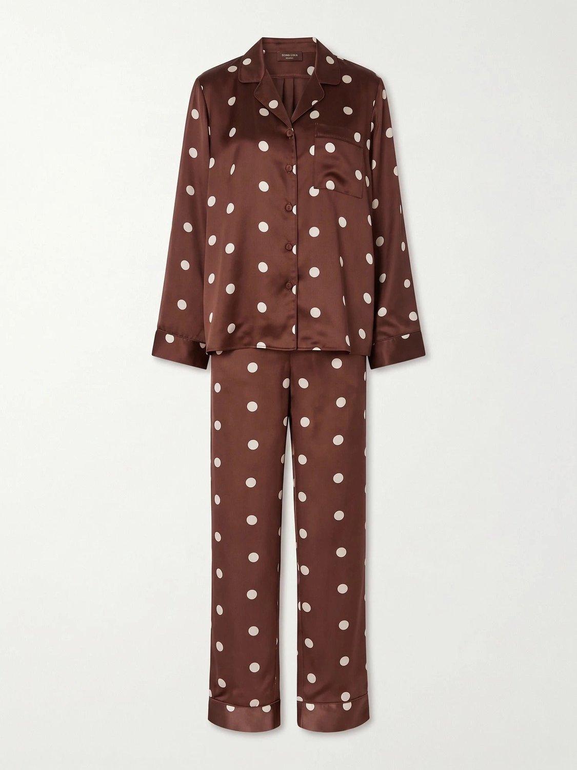 Pieces dames pyjama - Dots - Coffee / Chicory Coffee
