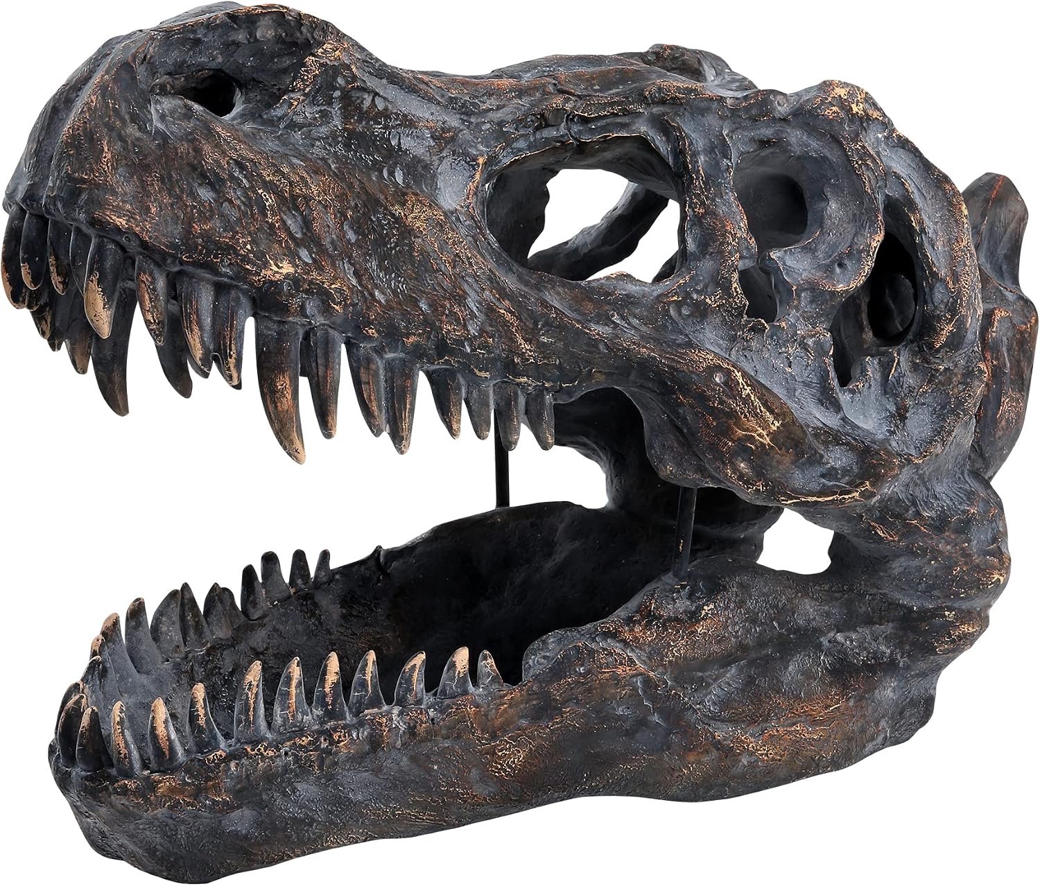 T-rex schedel aan de muur gemonteerde dinosauruskop trofee faux taxidermie muurbeeld fossiele beeldje muurdecoratie Tyrannosaurus Rex schedel sculptuur 40 cm lang