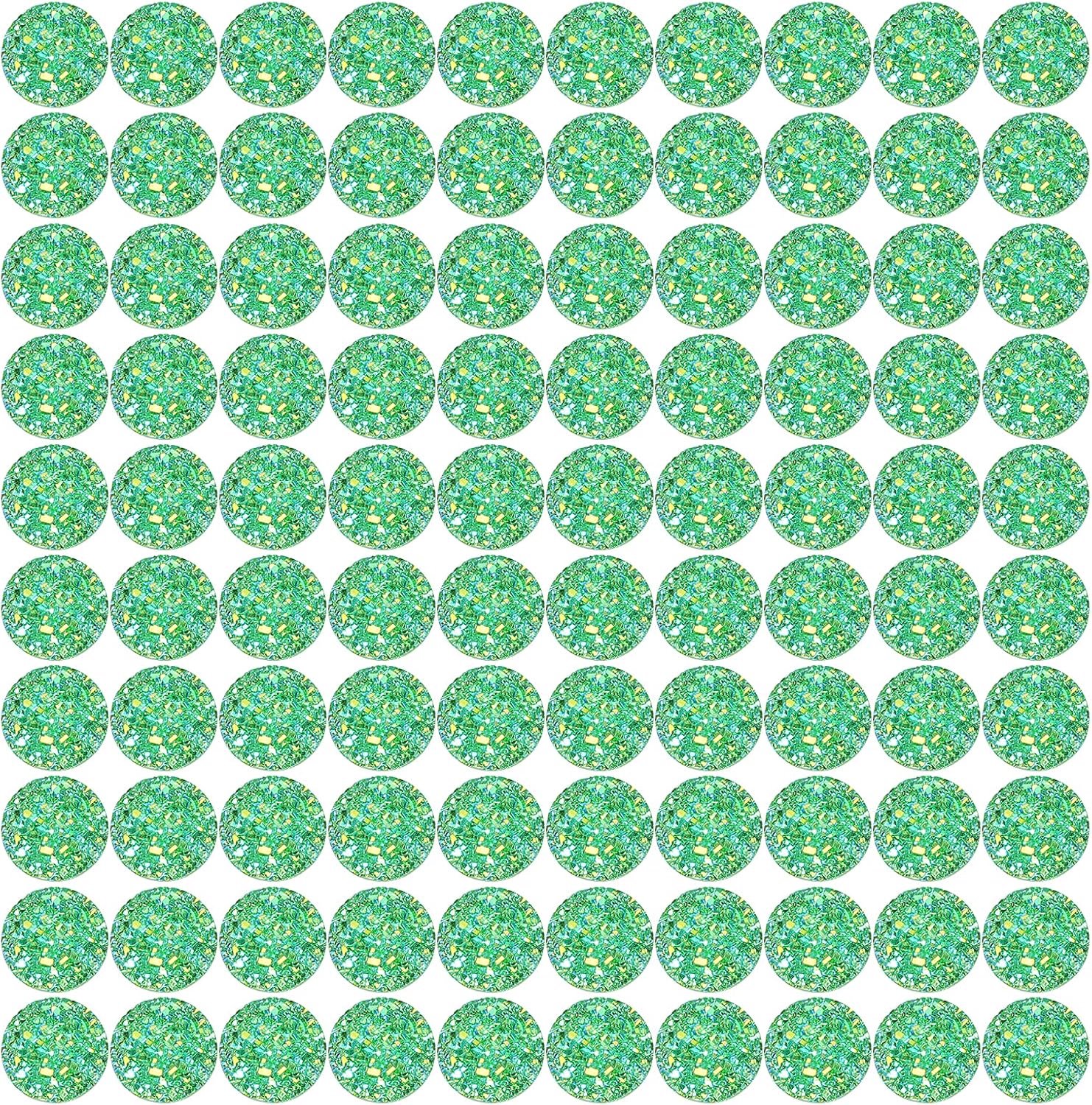 Hars Ronde Platte Achterkant 100st Glitter Glanzend DIY Handwerk Decoratie voor Kleding Accessoires Scrapbook 12mm