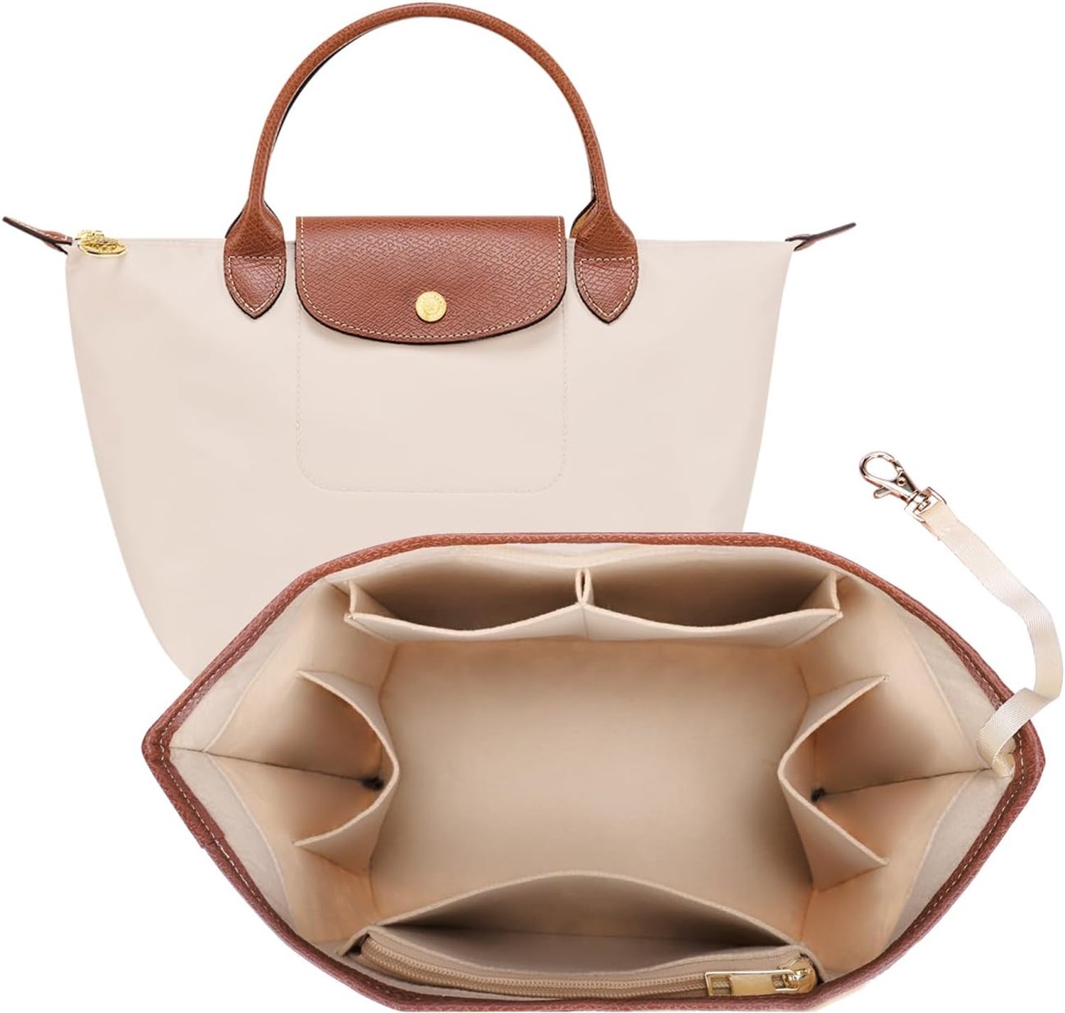 Handtas tas tas organizer insert compatibel met Longchomp pliage draagtas