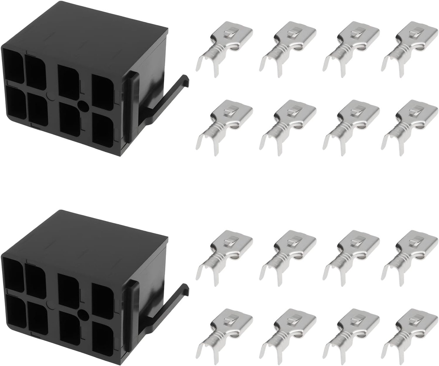 4 Set 8 Pin Tuimelschakelaar Bedrading Socket 6.3mm Terminals compatibel met ARB compatibel met Carling Auto Boot SUV