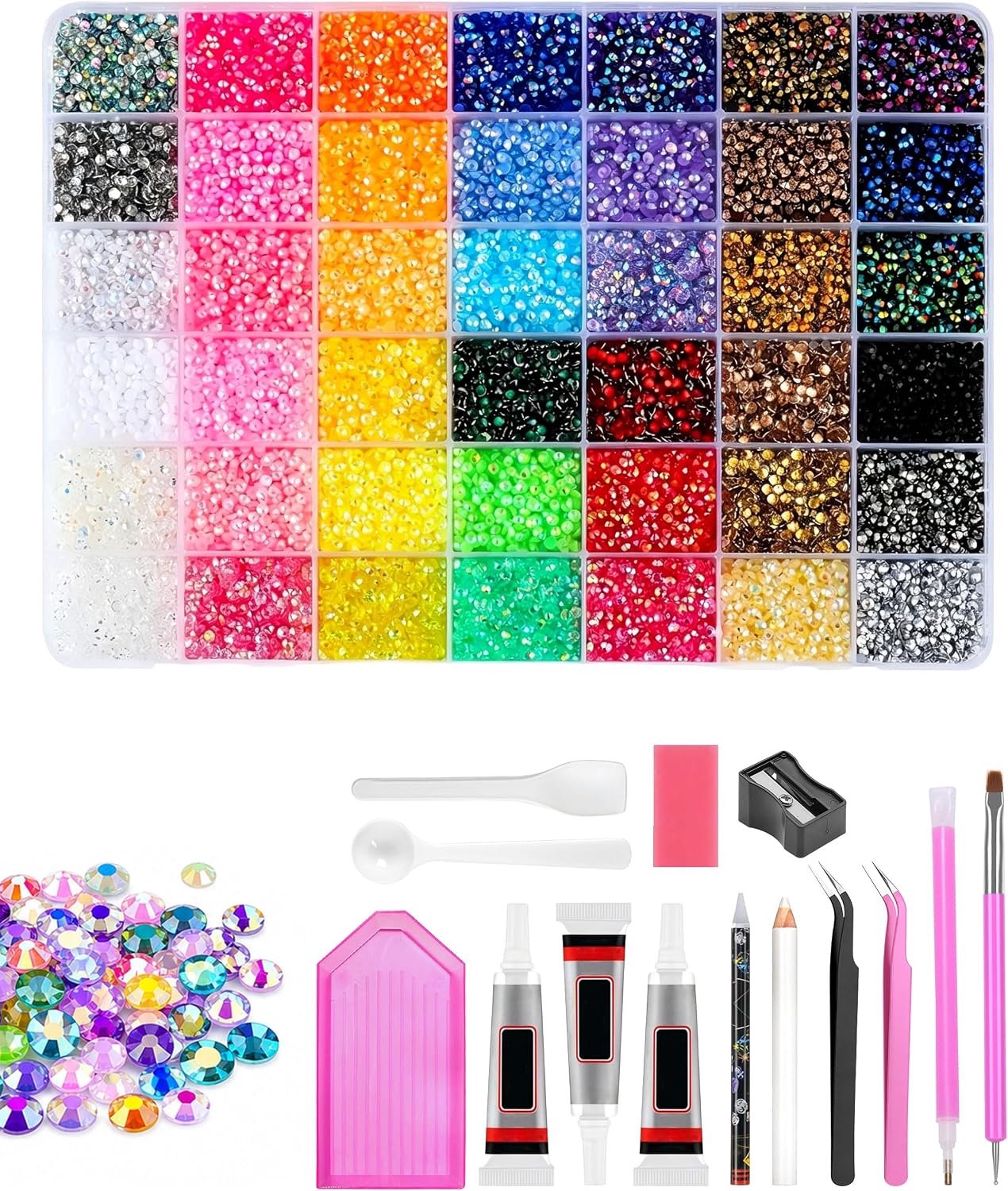 Upgrade strass-steentjes nagels Bedazzler Kit 3mm met 34000 glitterstenen