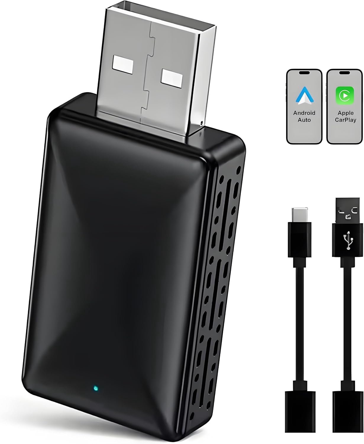 2 in1 draadloze Carplay & Android Auto-adapter