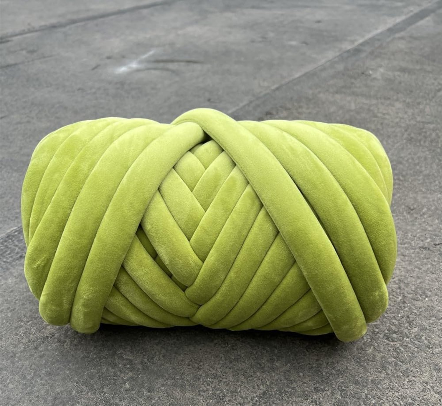 250G Grof Garen voor Arm Breien Haak Maken Deken, Zachte Extra Katoen Wasbare Buis Volumineus Garen voor Weave Craft Haken, DIY Sofa Bed Deken Kussen Huisdier Bed, Olijfgroen