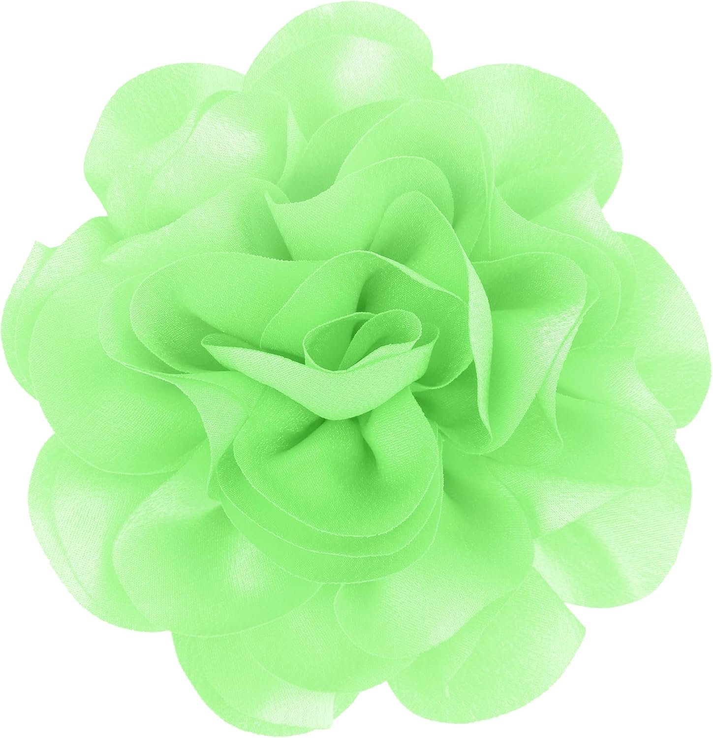 Mecool 16 cm Grote Rose Haar Clip voor Bruiloften Bloem Broche Lime Groen