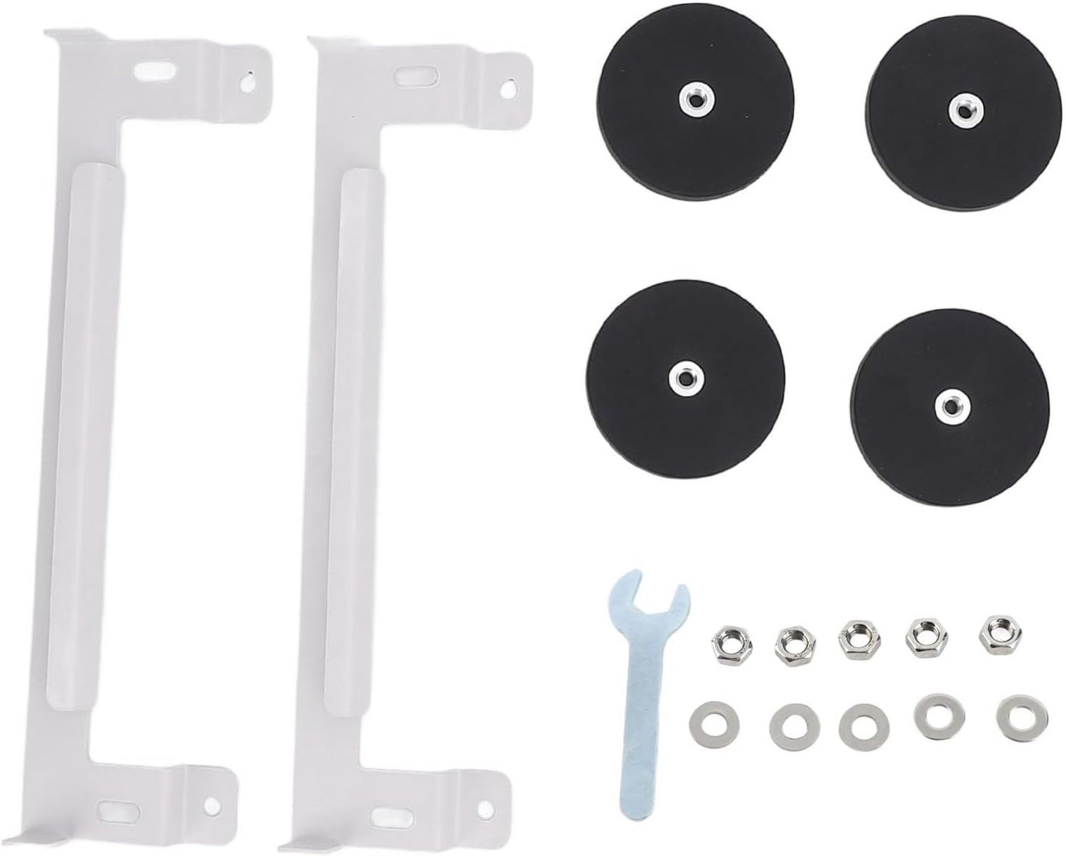 Witte satelliet-autohouder magnetische installatiekit compatibel met mini-satellietschotel, metalen montagebeugel voor camperboot en vliegtuig, inclusief vier adsorptie-apparaten