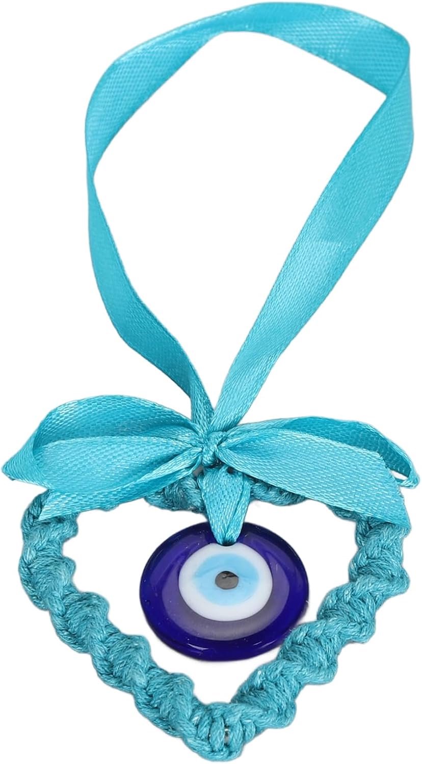 Srliya Geweven Blauw Oogornament, Ontwerp met Verstelbare Lengte (Blauw)