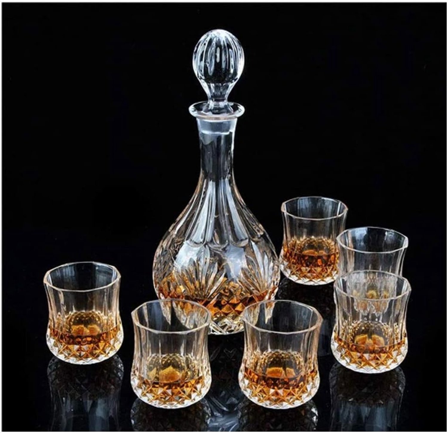 Flessenrek Wijnrek Wijnglas Houder Whiskey Cup Wijnglas Pak Huishoudelijk Transparant Kristalglas Rode Wijn Champagne Glas Lege Wijnfles Wijn Separator Decanter (Color : C)