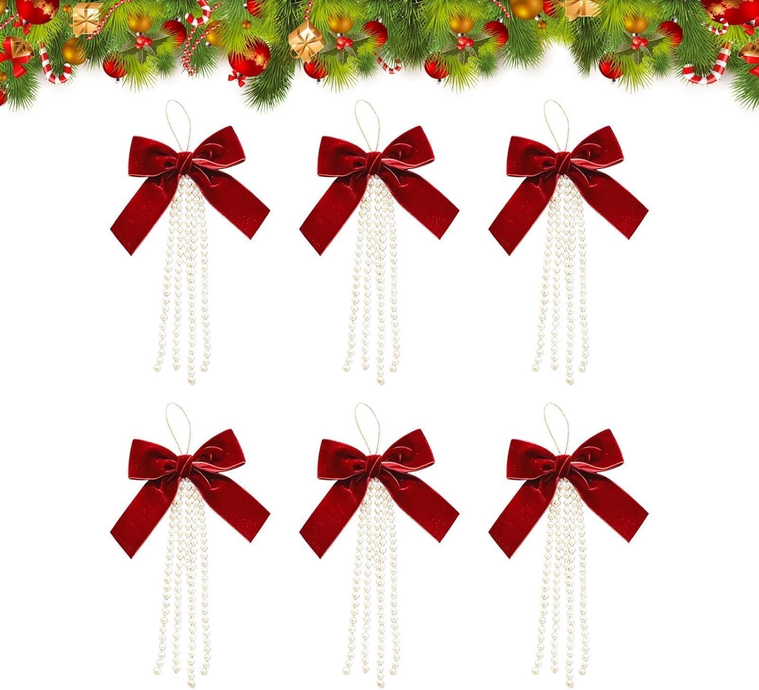 Kerstboomstrikken 6-delig - Parellint Vakantie Ornamenten Kerstmis
