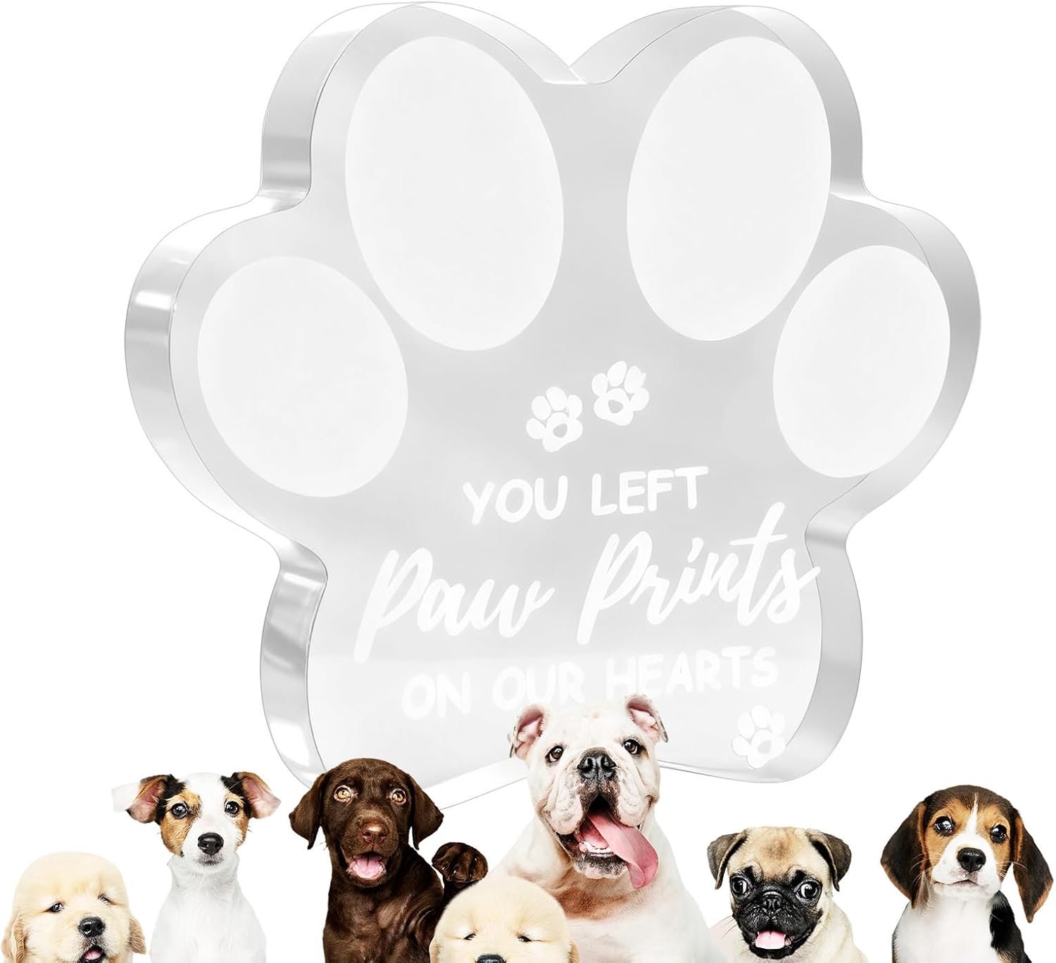 Herdenkingscadeau voor huisdieren, transparant acryl, pootvorm, cadeau voor huisdieren, voor , , thuis, katten, puppy's, dieren