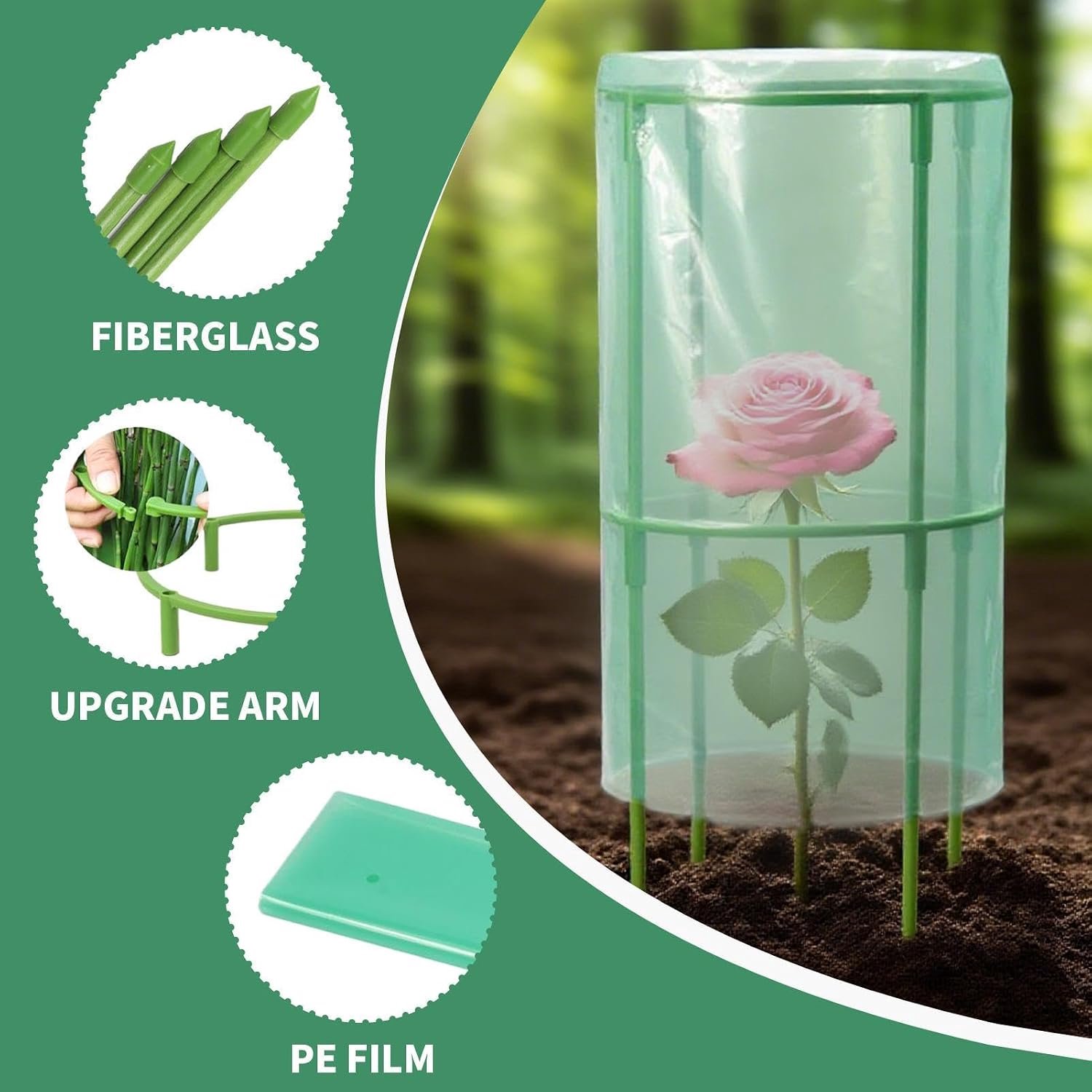 Générique Klokken voor – vorstbescherming, winddicht, klokken voor en tuin, voor verhoogd bloembed, vierkante moestuin, terras, boomgaard, bosbessen, bloemen, aardbeien