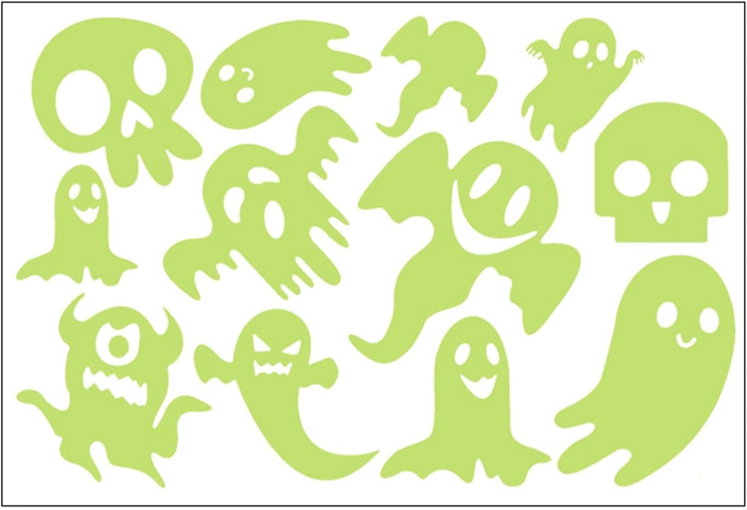Ghost Stickers Halloween zelfklevende lichtgevende stickers