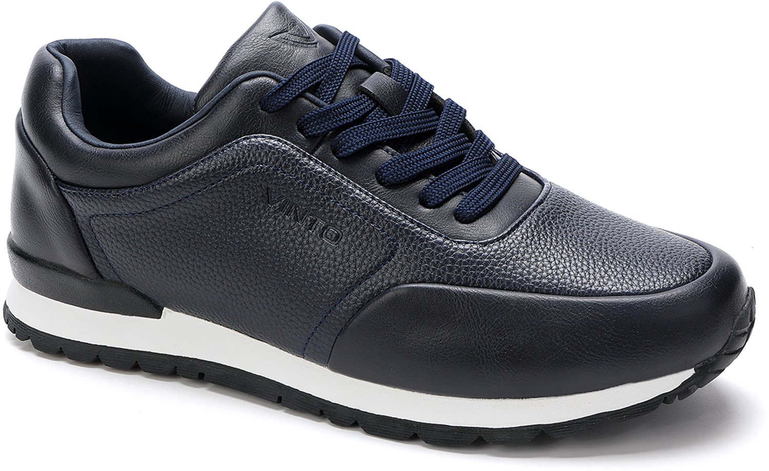 Vinto® Heren Schoenen - Lichtgewicht Sneakers - Nette Schoenen - Rubberen Zool - Met Veters - Blauw - Maat 40