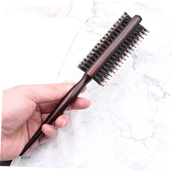 2 stuks Krullend Haar Styling Kam Ergonomische Handgreep met Varkenshaar voor Volumineuze Krullen Scalp Massage Geschikt voor Haarverzorging Styling — afbeelding 3