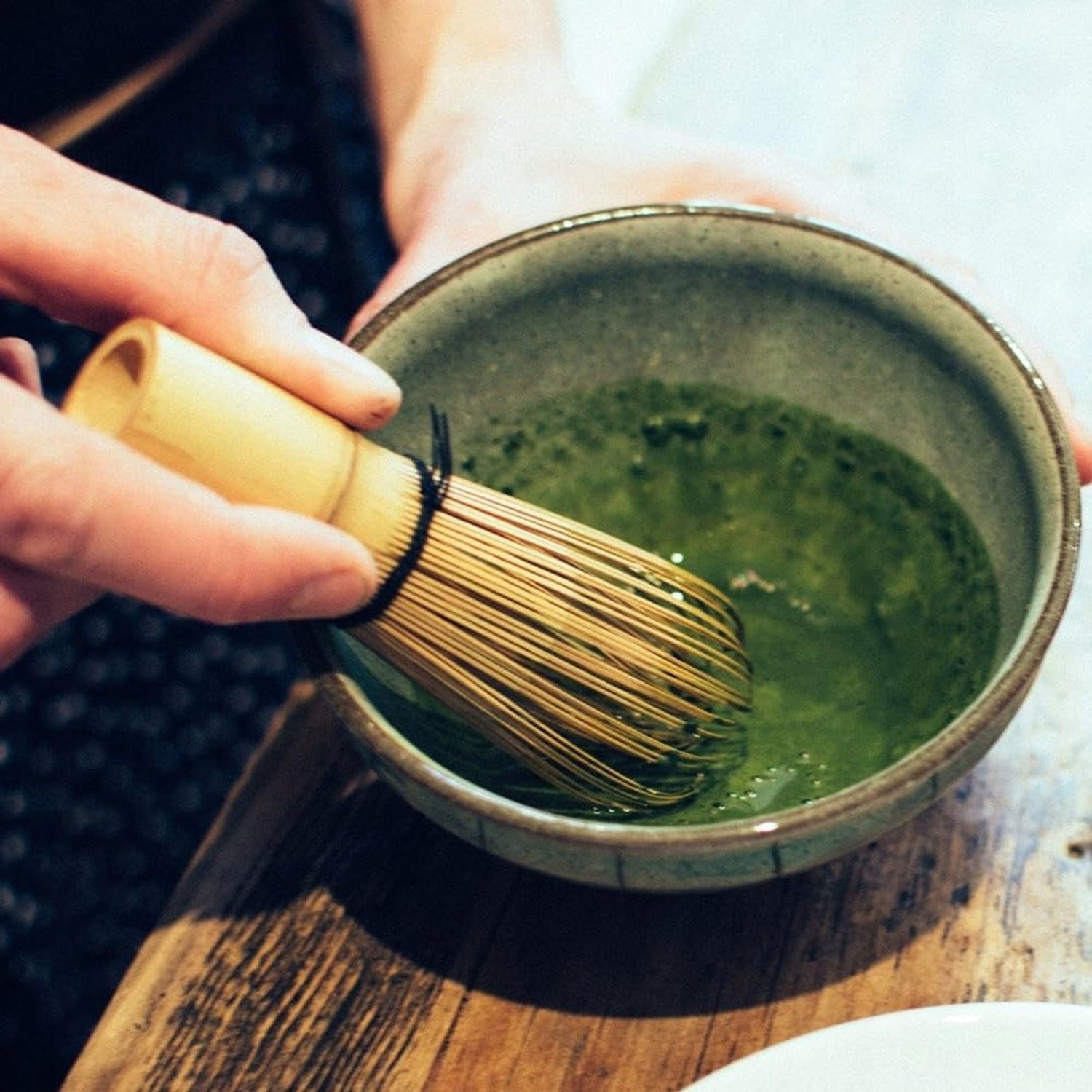 Matcha Thee Zestartset: Bamboe Klopper, Lepel & Houder