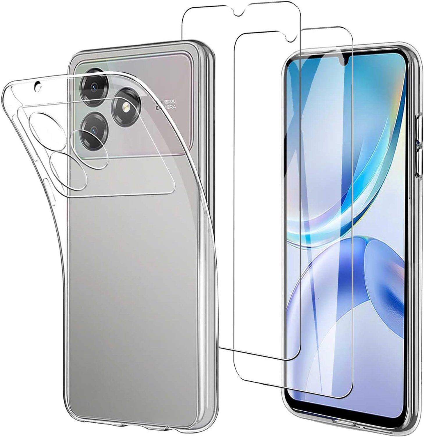 Beschermhoes compatibel met ZTE Blade A36 (6,75 inch) Clear