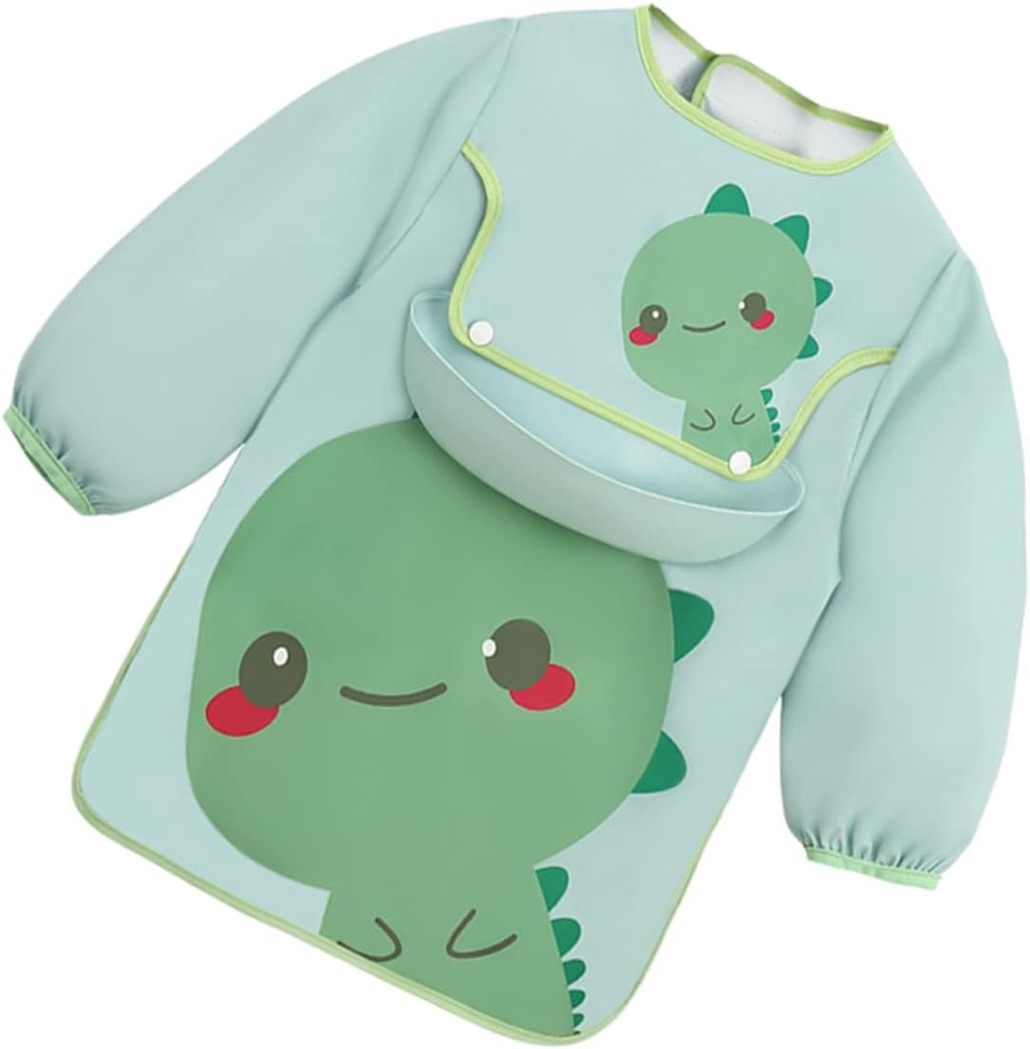 Slabbetje Met Lange Mouwen Kunstkiel Babykiel Voor Het Eten Babyschort baby Te Voeden Polyester Werkkleding