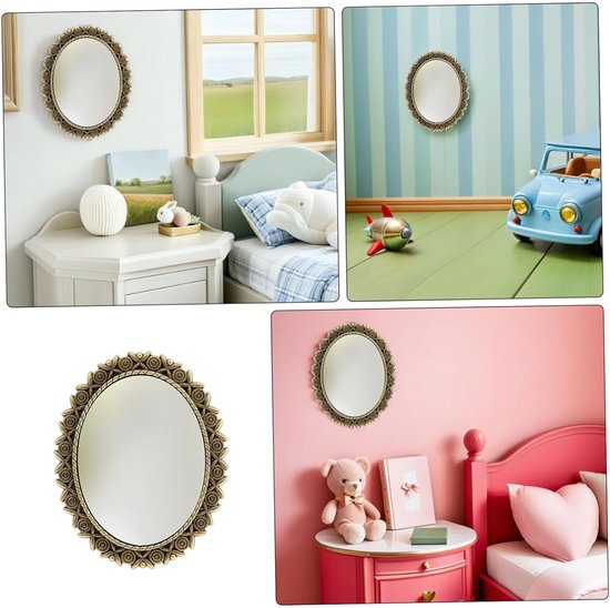 3 Stuks Delige Vintage Mini-muurbekers met Antiek Koperen Frame Compacte voor Poppenhuis voor Slaapkamer Woonkamer Creatieve Fotografieaccessoires — afbeelding 5