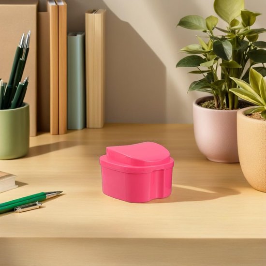8 Stuks Delige Appelvormige Kunstgebit Opbergdoos Lekvrije Draagbare Kunststof Reinigingsbakken met Compacte Organizer voor Volledige Gedeeltelijke Protheses Beugels — afbeelding 3
