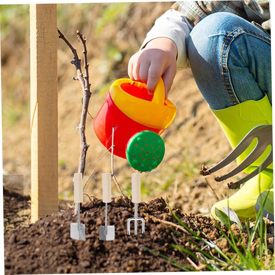 4 Stuks Delige Miniatuur Tuinset met Gieter Realistische Mini Tuinaccessoires voor Poppenhuisdecoratie Compacte Maat voor Creatieve Handvaardigheid Interieurversiering — afbeelding 5