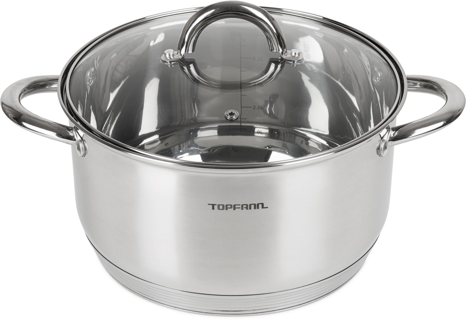 2x RVS Pan 4L 22cm - Geschikt voor Inductie & Gas