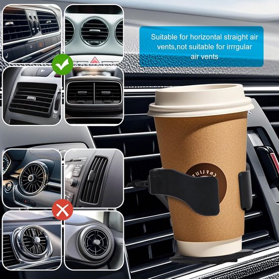 2 stuks auto-accessoires, auto-interieur, bekerhouder, bekerhouder, verstelbare bekerhouder, universele blikhouder, voor thermosbekers, koffiekopjes, drankblikjes — afbeelding 2
