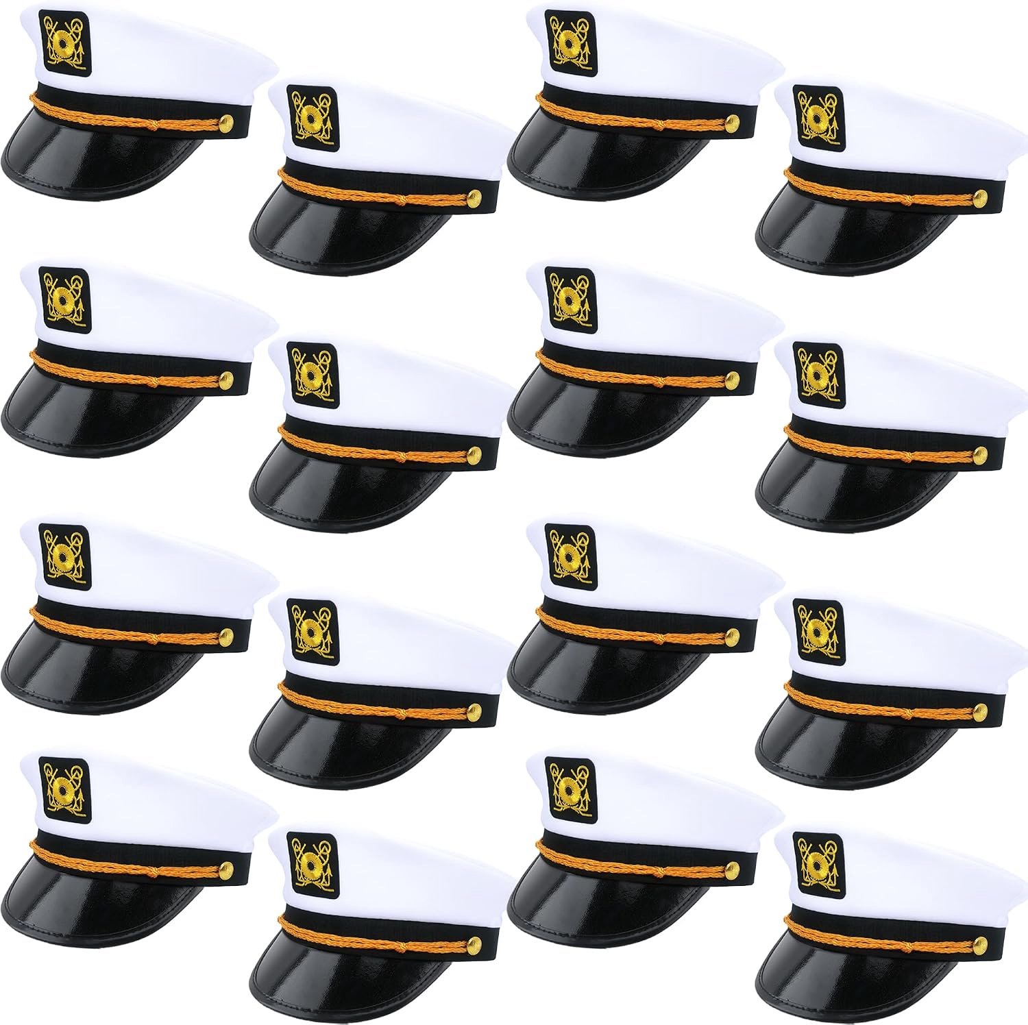 Witte Kapitein Hoed Bulk Verstelbare Boot Matroos Hoeden Nautische Kapitein Hoed Voor Cruise Thema Party Kostuum Accessoire