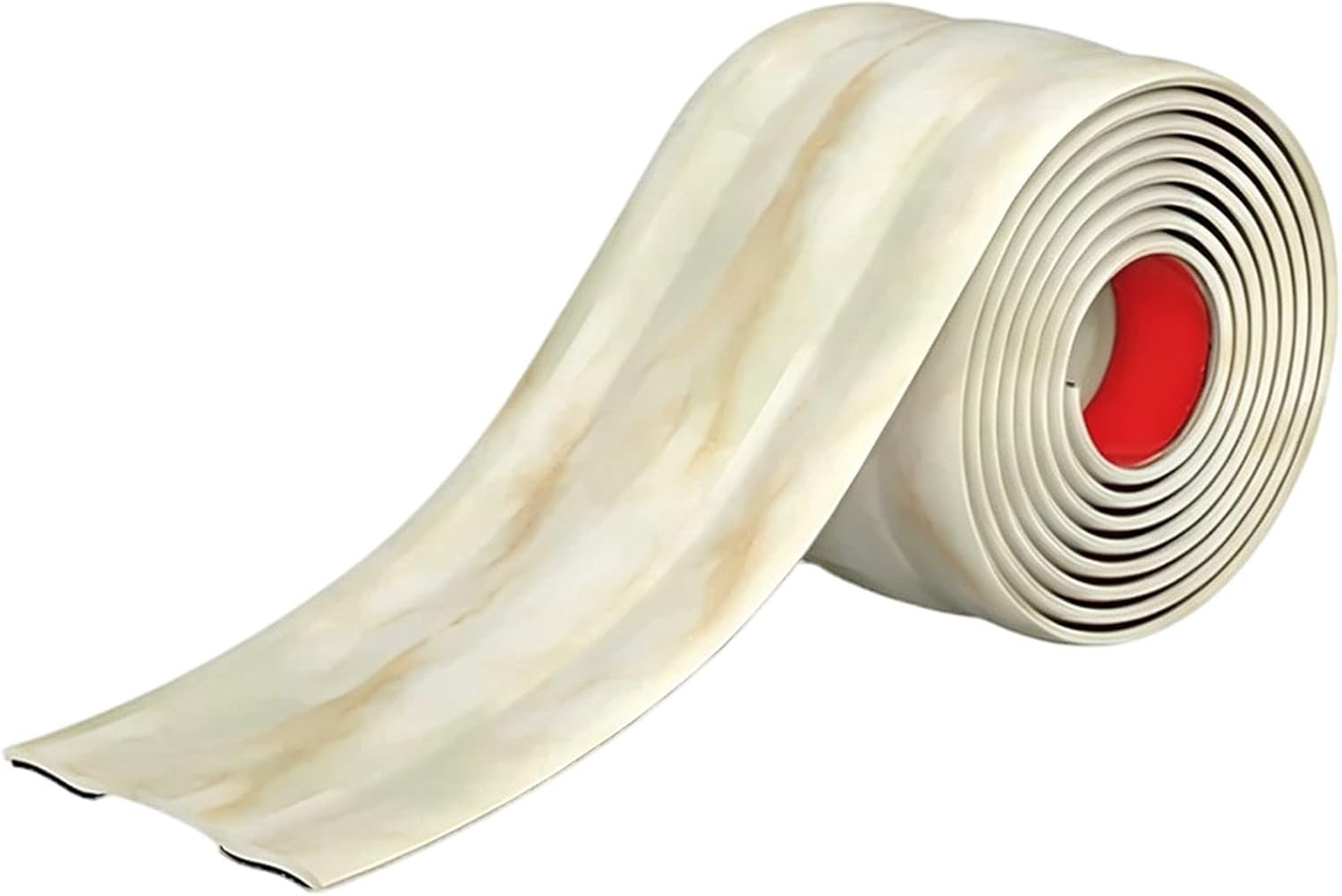 Vloerkabelafdekking Met Marmerlook Voor Binnen En Buiten, Zelfklevende Kabelgoot Van Zacht PVC, Plat Anti-struikel, Anti-vertrapping(Geel,3m)