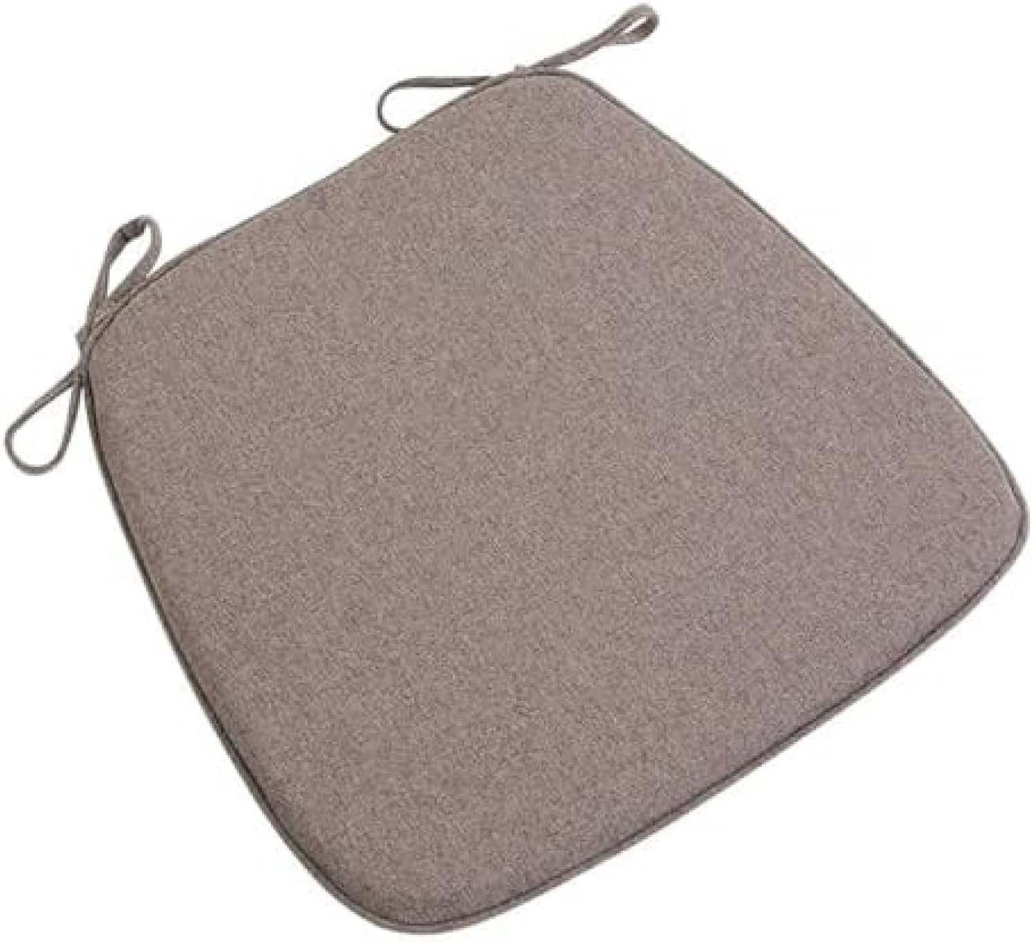 Katoen en linnen stoelkussen met banden voor eetkamer keuken woonkamer terras tuin bureaustoel 42x40cm groen set van 4 koffie 4
