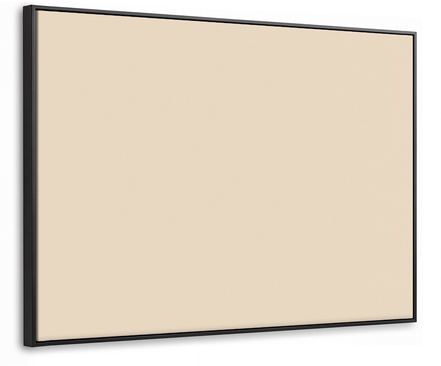 Canvas Schilderij met Baklijst 70x50cm - Cream - Nude - Neutraal - Muurdecoratie woonkamer - Slaapkamer decoratie - Kamer accessoires - Schilderijen op canvas met lijst