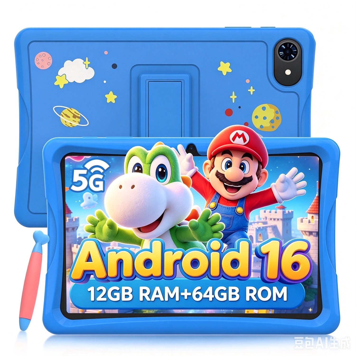 ExcitPower K10 - Tablet - 12GB RAM - 64GB ROM - 10.1 Inch - 5000mAh - Blauw