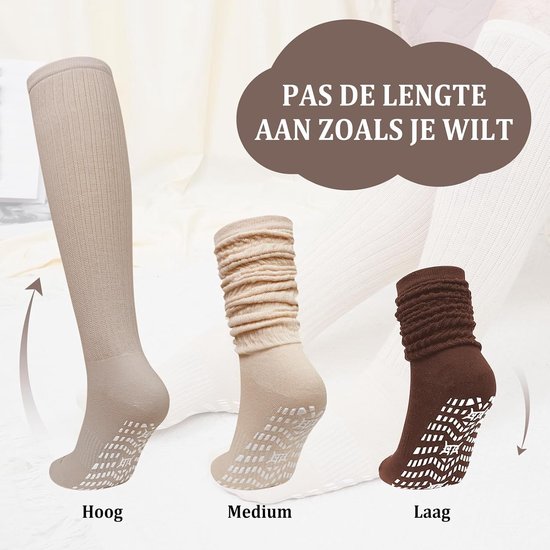 Dames Sokken voor Yoga met Antislip: Lange Katoenen Sportsokken voor Pilates, Dans en Thuisgebruik - 3 Paar voor Training en Revalidatie van Under Armour — afbeelding 3