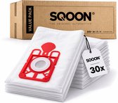 SQOON® Stofzuigerzakken Geschikt voor Numatic Henry HVR160 / Hetty HET160 - Vervangt Model 604011 - High Filtration voor Optimale Stofopname - 30 stuks