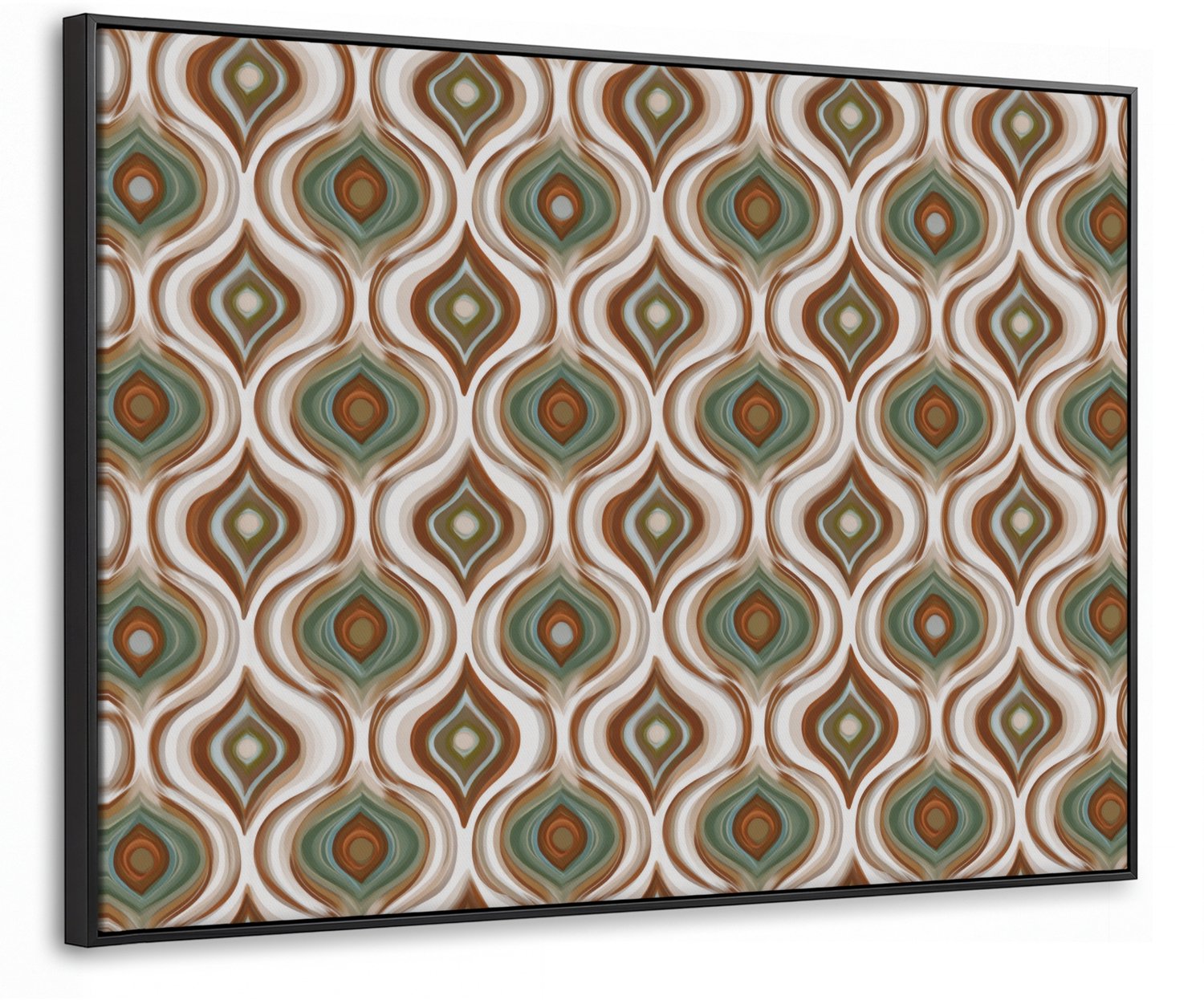 Canvas Schilderij met Baklijst 100x70cm - Motief - Patroon - Kleurrijk - Muurdecoratie woonkamer - Slaapkamer decoratie - Kamer accessoires - Schilderijen op canvas met lijst