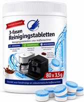 Koffiemachinereiniger - 80 Reinigings tabletten Koffiemachine - 3,5g 3 Fasen Formule – Universeel voor Jura, Siemens, Bosch, Philips, Saeco, De'Longhi & Krups