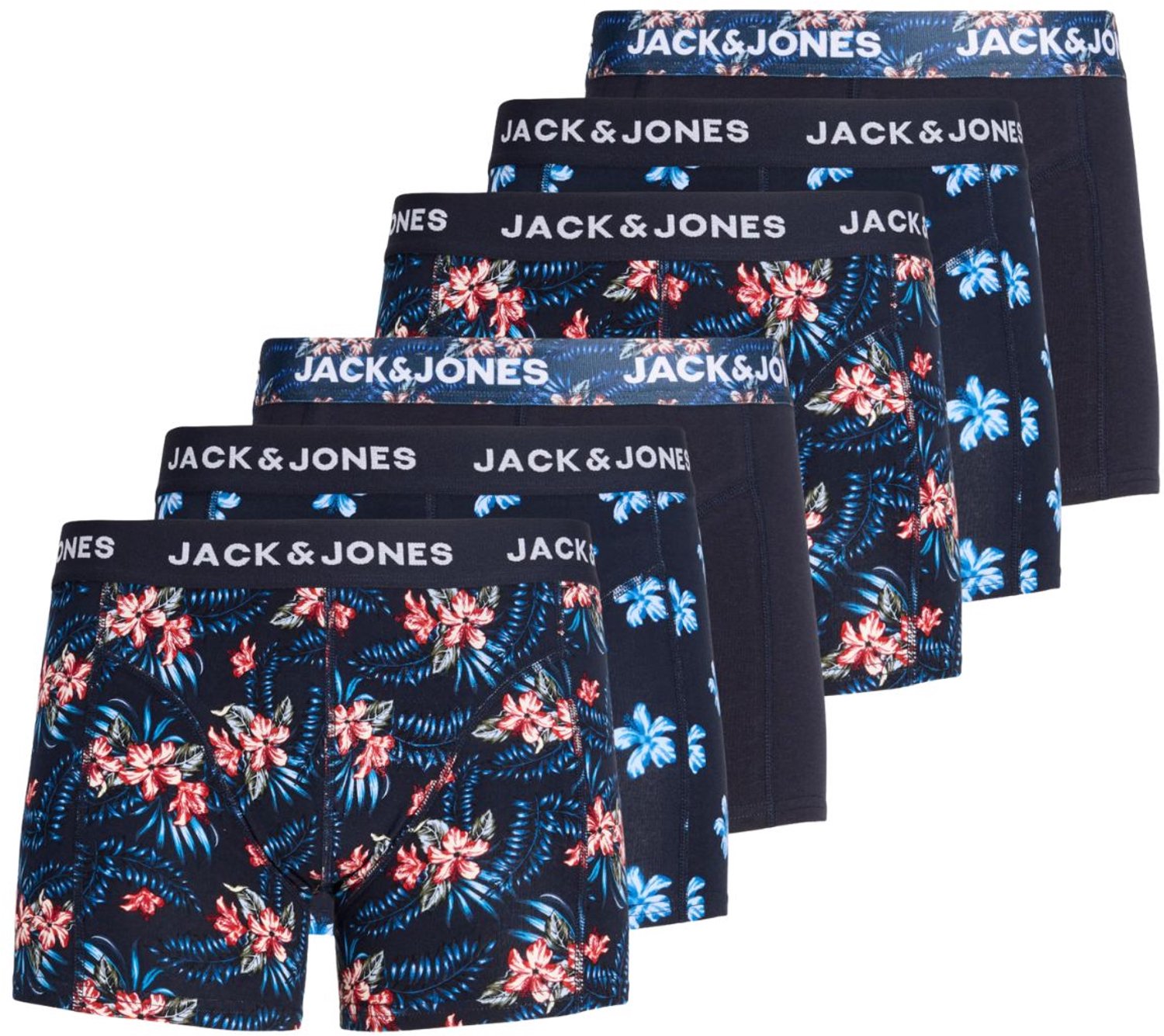 Jack & Jones Jaclamine Flower 6 Boxershorts - Navy Black - Maat M