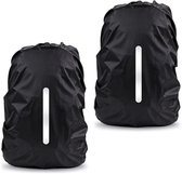 2 stuks - Reflecterende Rugzakhoes - Waterdichte Polyester Rugzak Regenhoes - Rugzakbeschermhoes voor Wandelen-Fietsen-Klimmen