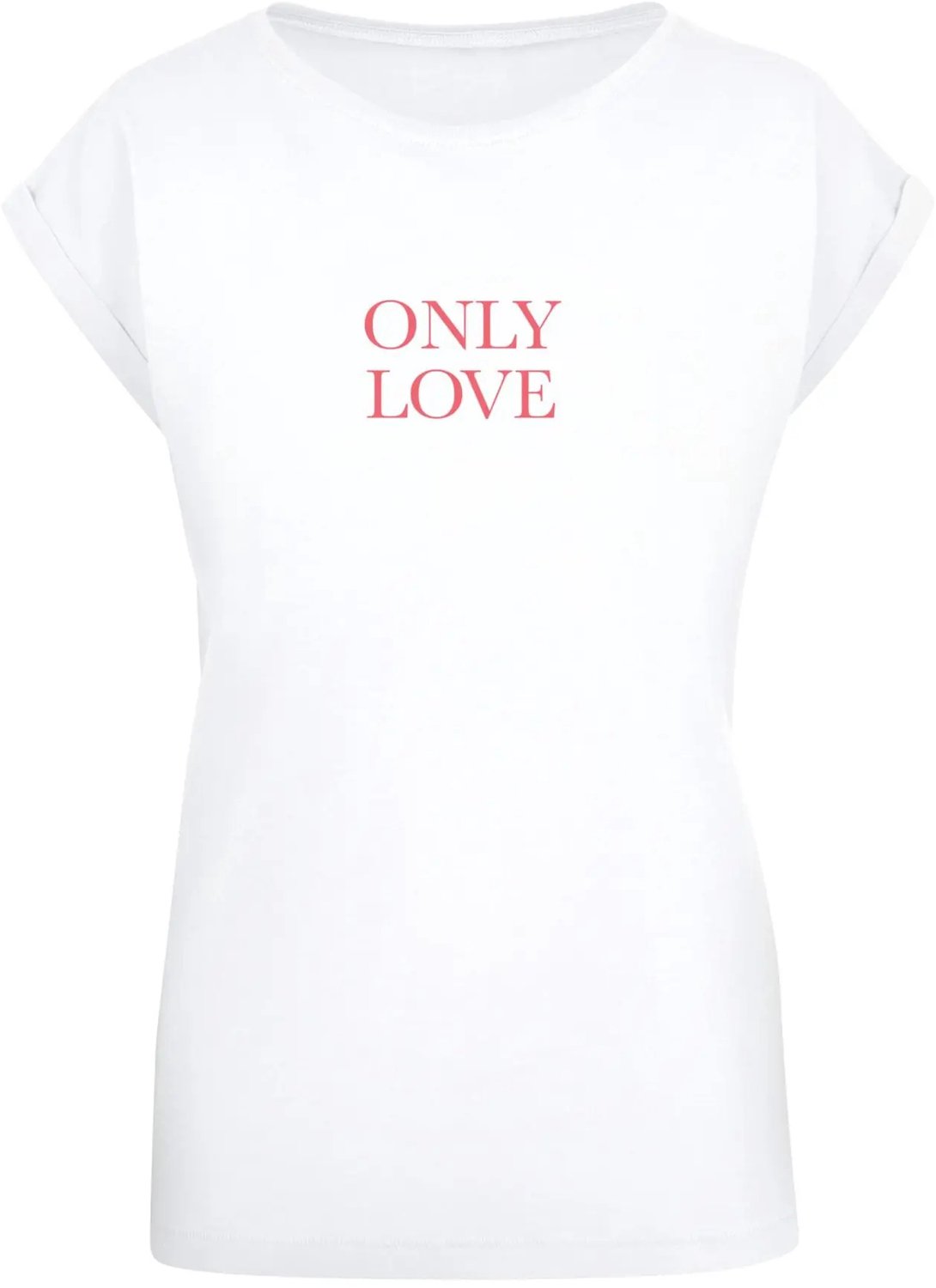 T-shirt dames Mister Tee Only Love X Wit