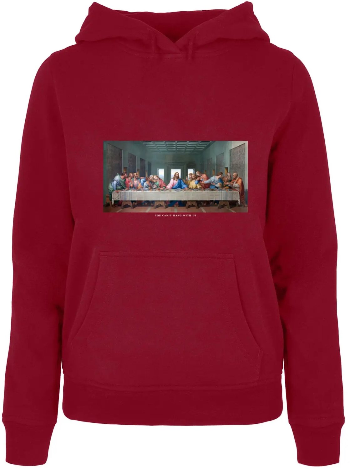 Dames Hoodie Mister Tee Can’t Hang With Us Bordeauxrood