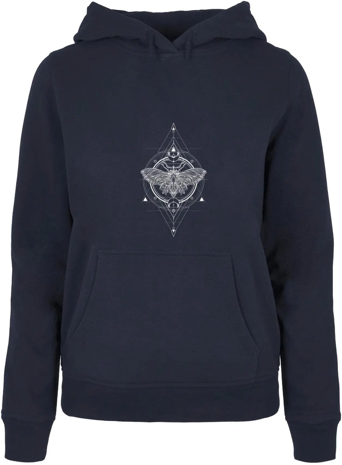 Dames Hoodie Mister Tee Moth Blauw