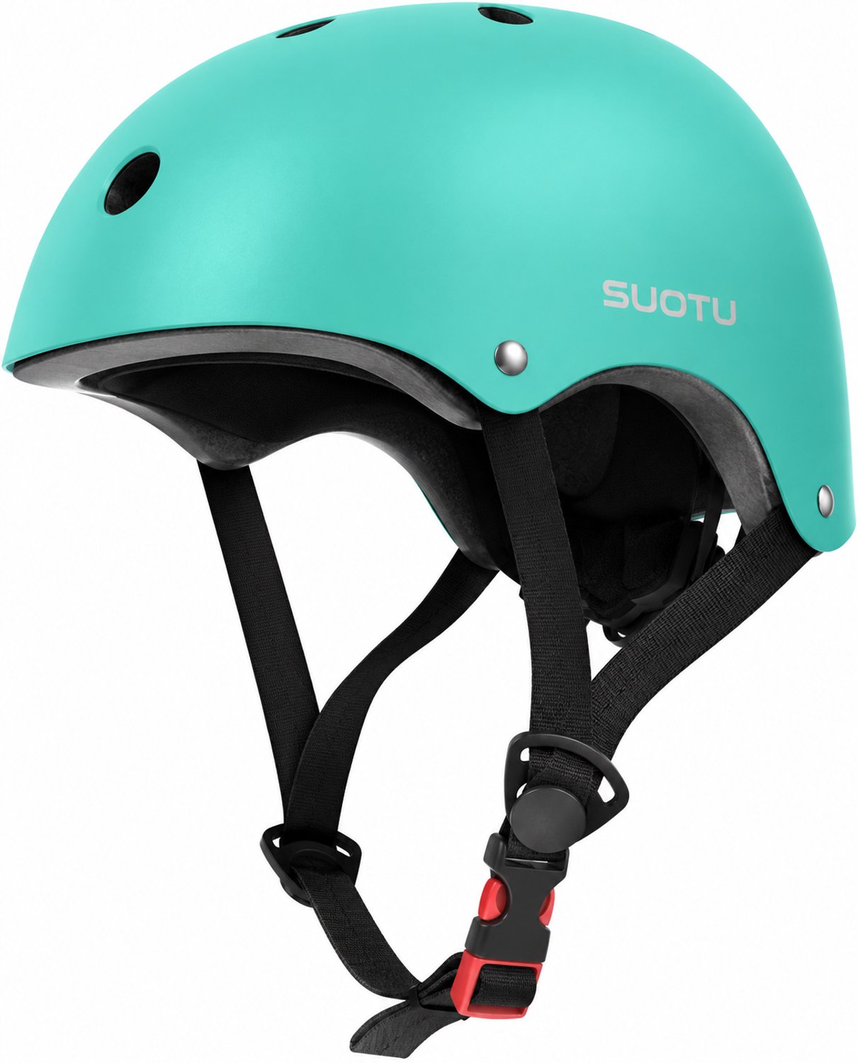 Suotu Kinderhelm Verstelbare Fietshelm & Skatehelm Voor Fietsen Steppen Skateboarden & BMX Turquoise