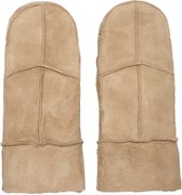 Leren wanten dames - Lammy dames winter - Winddicht en waterafstotend - Wol - Beige - Maat L