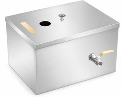 Lifero Vetput - Vetafscheider - RVS Keuken Vetvanger - Voedselafvalfilter - 20 liter - 35x25x23cm - Scheiden Olie en Water - Zeef