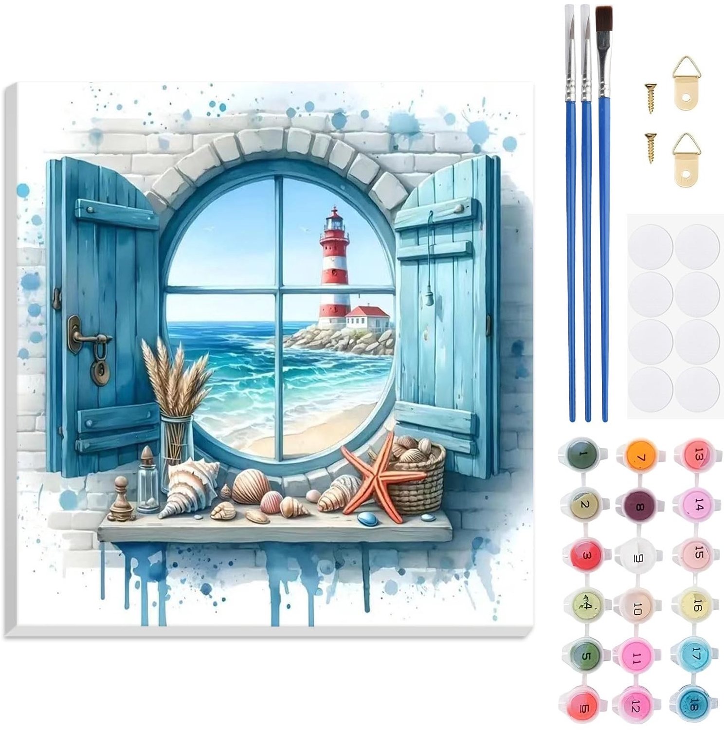 Zomerverf op Nummer Kit met Canvas voor Volwassenen