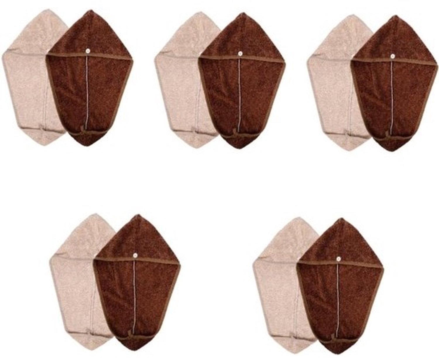 Drogende haartulbanden - Haarhanddoeken - Haar drogen - Goede wateropname - 10 stuks - Diverse kleuren