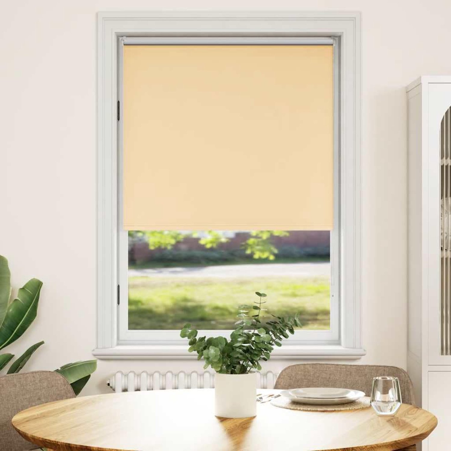 Ondoorzichtig rolgordijn met kettingbediening, thermo-gecoate verduisteringsrolgordijnen voor woonkamer, kantoor, badkamer en kinderkamer, zilveren achterkant, warmte
